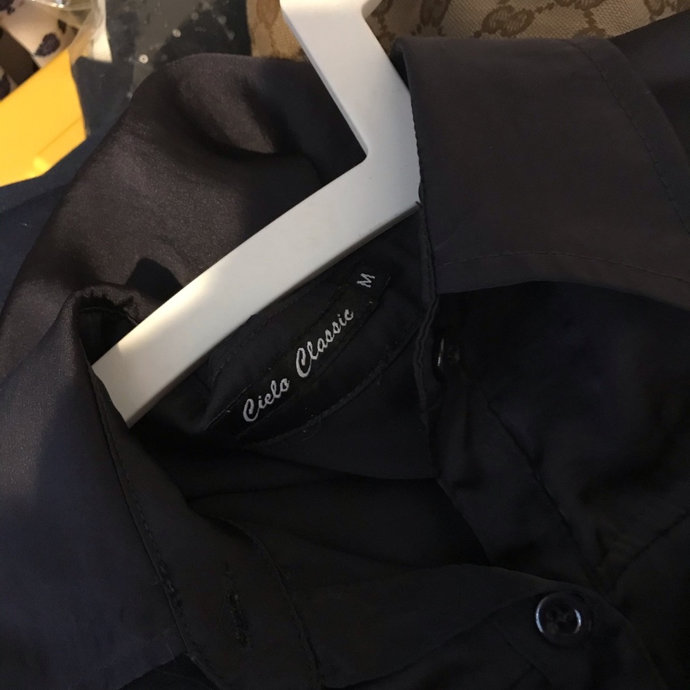 Black button down dress